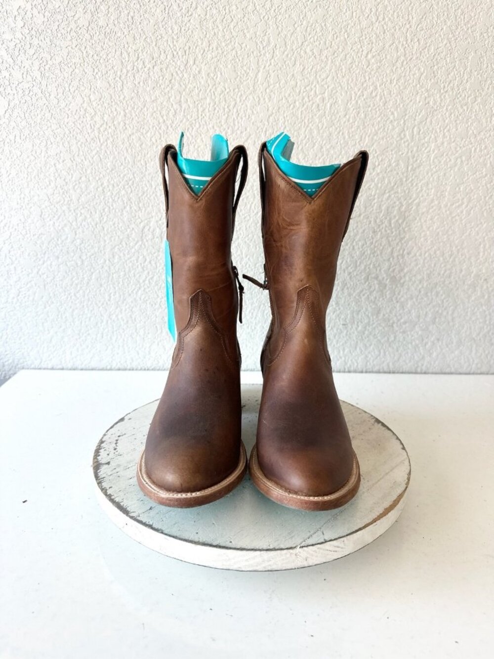 Lane PLAIN JANE Desert Clay Midi Cowboy Boots Brown Western Cowgirl Short 10 - Picture 5 of 11